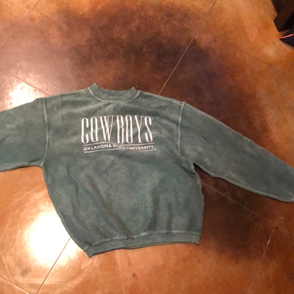 Oklahoma state university corduroy crewneck
